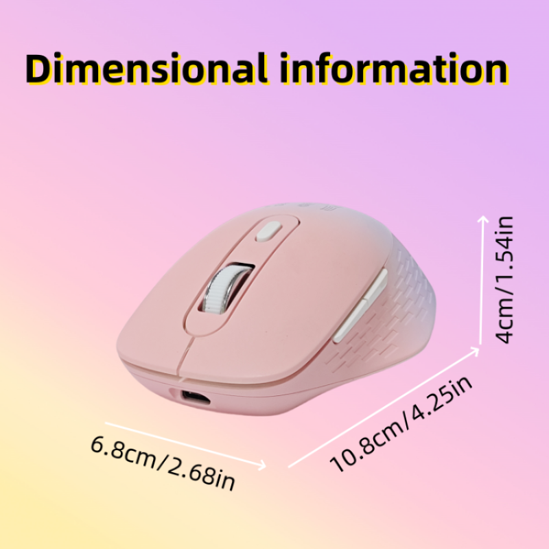 Wireless Mouse Manufacturer - 2.4G Rechargeable Pink Quiet