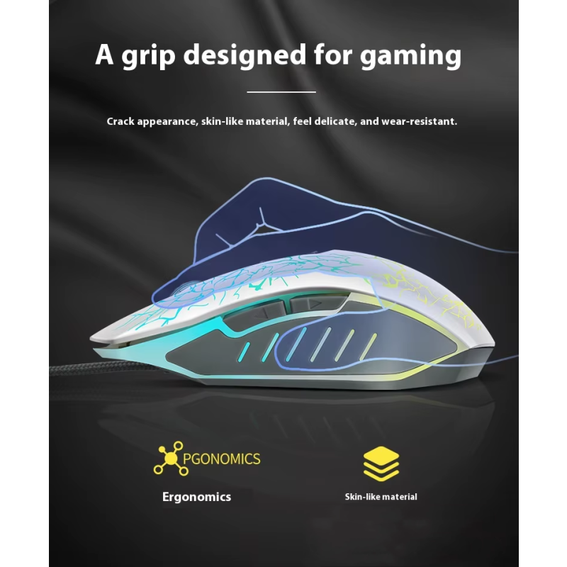 Gaming Mouse Factory - Hot Selling Ergonomic RGB 1600 DPI