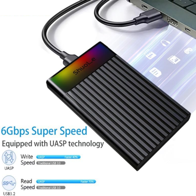 Hard Drive Case Supplier - VONN Type-C RGB Color