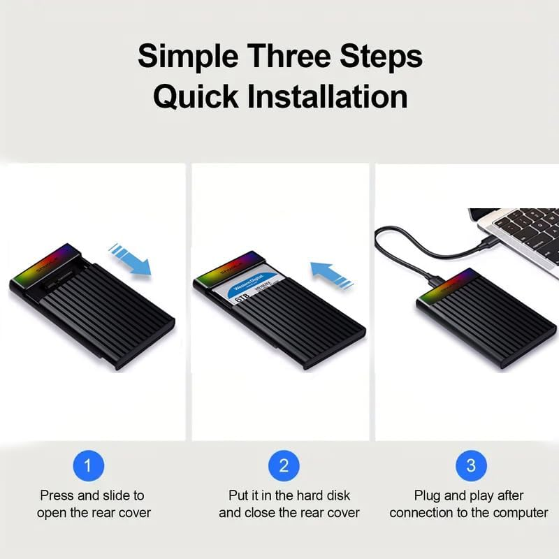 Hard Drive Case Supplier - VONN Type-C RGB Color