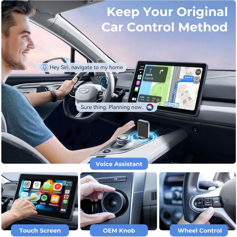 CarPlay Adapter Manufacturer - 2-in-1 Cross Border