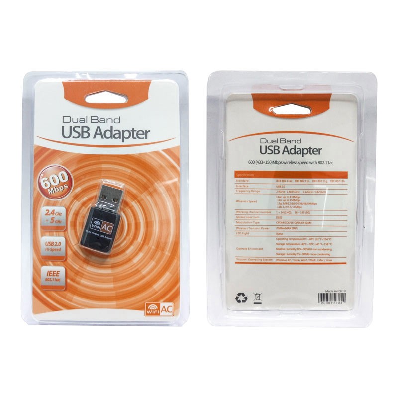 WiFi Adapter Factory - Hot Sale 600M Dual Band USB