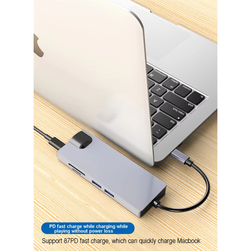 USB Hub Manufacturer - Hot Sale 8 in 1 Type-c