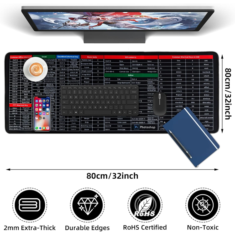 Gaming Pad Supplier - VONN RGB 800x300mm Shortcut