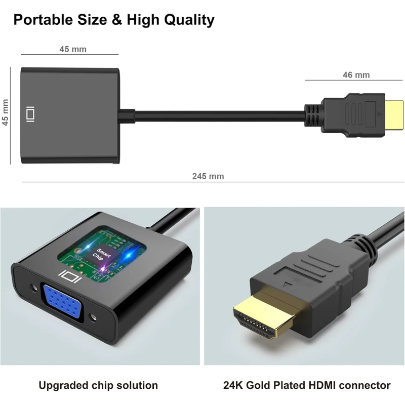 Adapter Converter Supplier - VONN HDMI Male to VGA Female