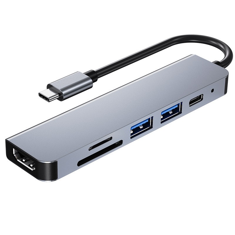 USB Hub Manufacturer - USB Type-c 6 in 1 Aluminum