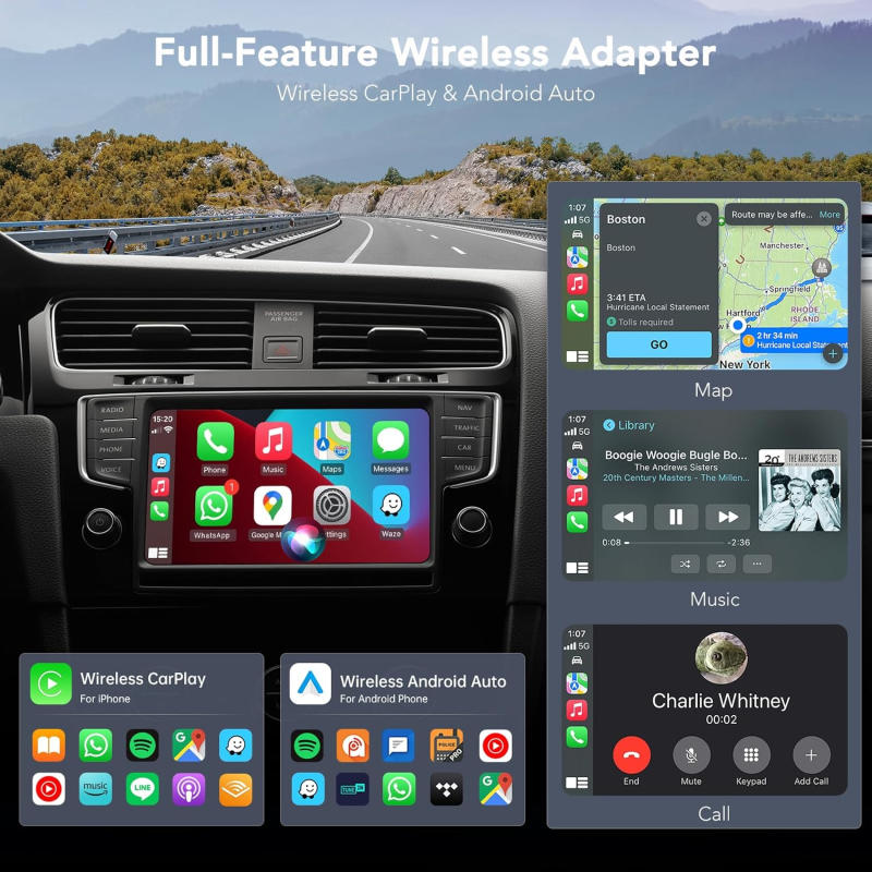 Wireless Adapter Supplier - 2-in-1 CarPlay Android