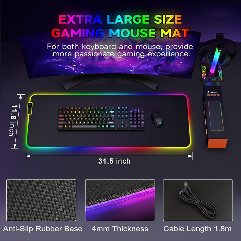 Mouse Pad Manufacturer - VONN 800x300mm RGB Gaming