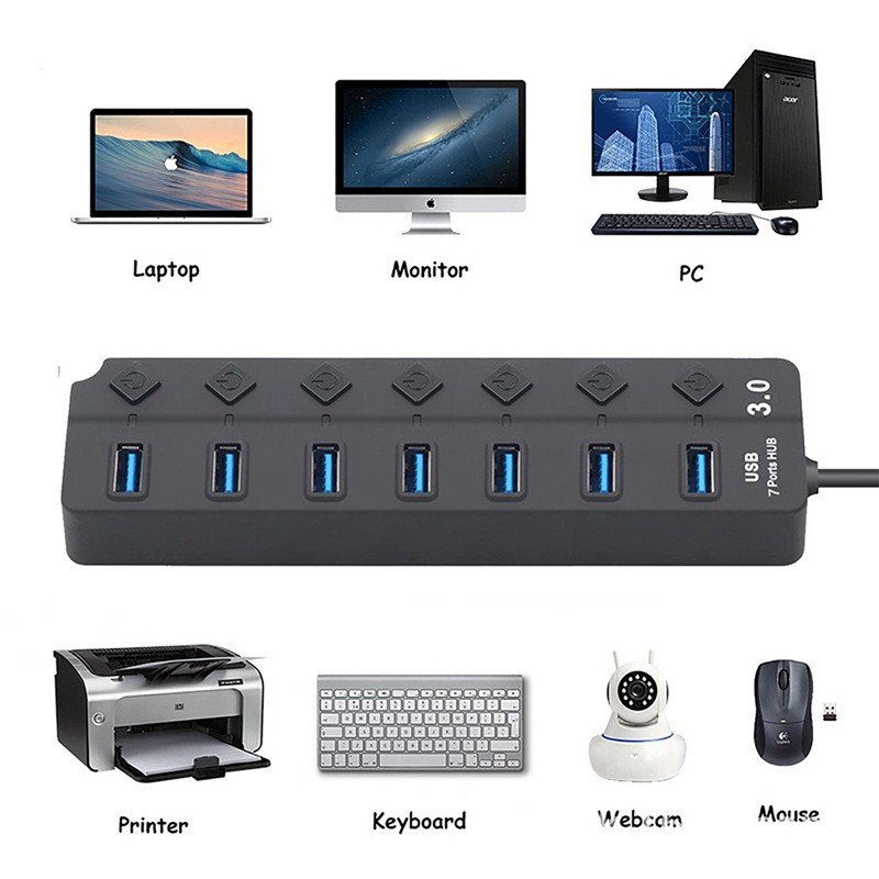 USB Hub Manufacturer - Hot Sale 7port USB3.0 Driver