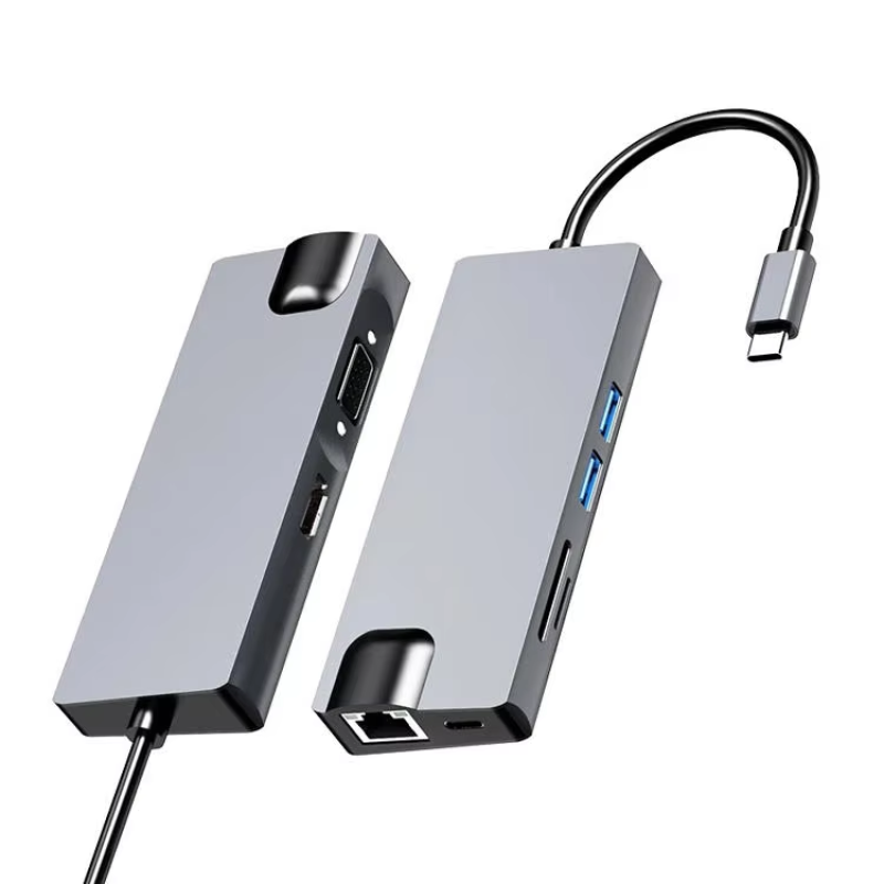 USB Hub Manufacturer - Hot Sale 8 in 1 Type-c