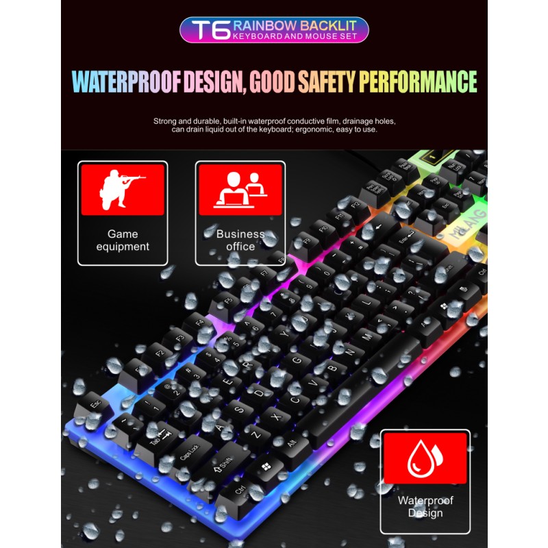 Keyboard Mouse Combo Manufacturer - Hot Selling Wired USB RGB Gaming