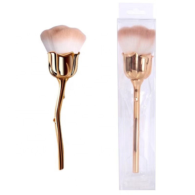 Rose Nail Art Dust Brush for Manicure Beauty Brush Blush Powder Brushes Fashion Gel Nail Accessories