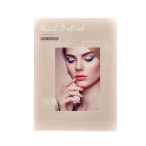 Customized Gel Polish Color Book with Plain Nail Tips Practice Acrylic Nail Gel Polish Color Chart Display Box Book