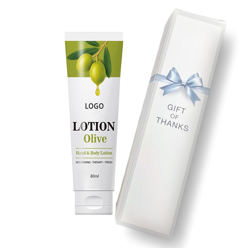 Customized Logo Olive  Hand and Body Cream Lotion  Gift Packing