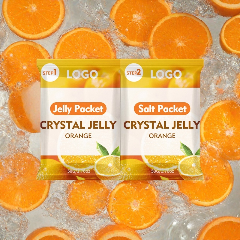 Custoimized Logo Professional 2step Jelly Pedicure Set Orange Jelly Pedicure Soak