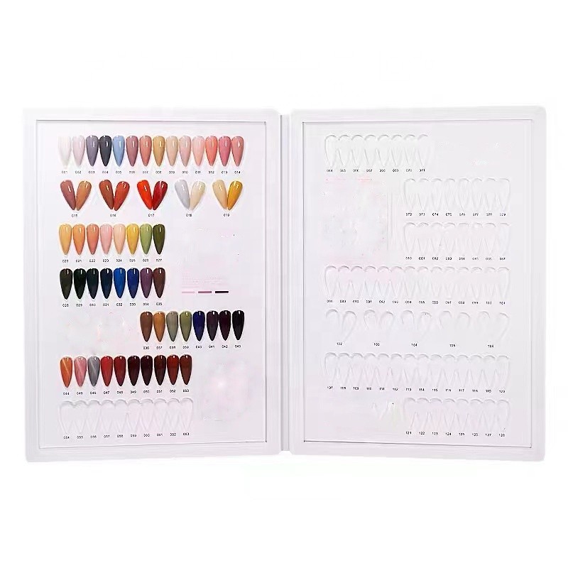120/180/200 Colors Nail Polish Gel Color Book Board Acrylic Show Nail Color Chart Book Display Card