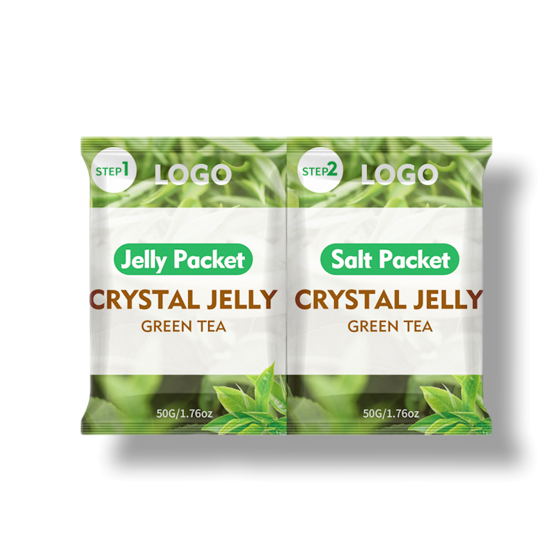 Private Logo  Professional  Green Tea  2 Step Jelly Pedicure Set Foot SPA Soak