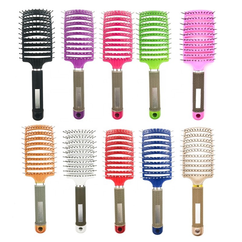Professional Hairdressing Curly Ribs Comb Massage Scalp Hairbrush for Hair Shampoo Brushes Use