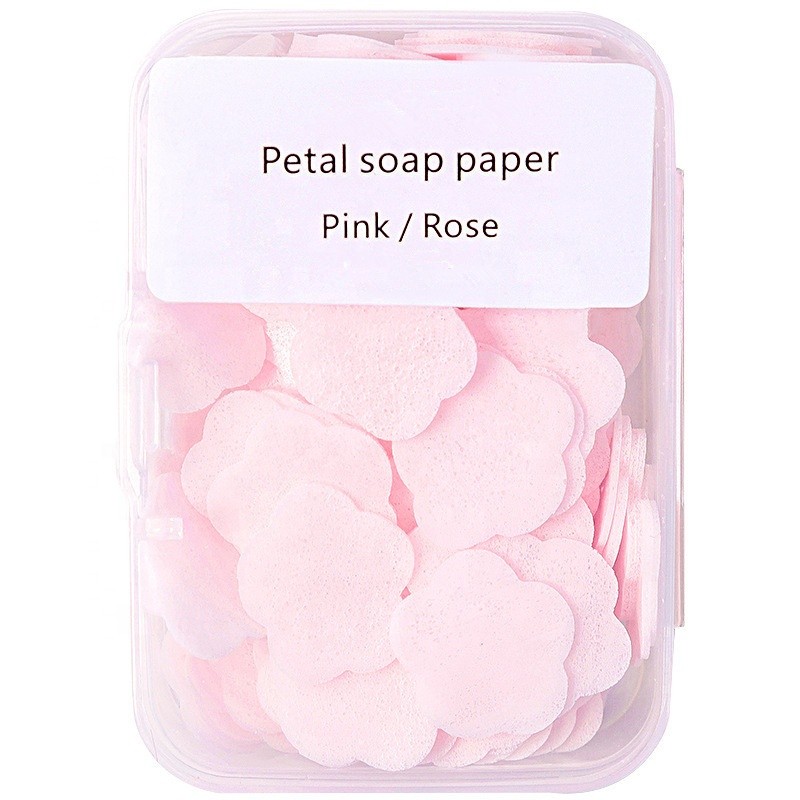 Professional OEM Customized Logo Disposable Soap Flake Soap Flower Paper Soap Sheets for Bathing