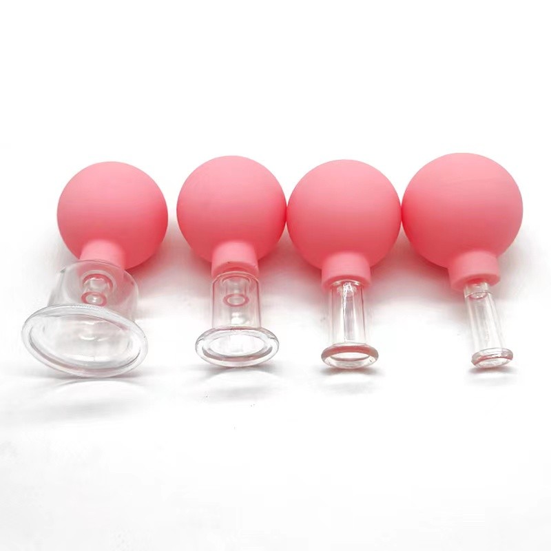 Silicone Chineses  Medical Therapy Cupping Rubber Vacuum Cupping Glasses Massage Body Cups Anti Cellulite Cans Face Massage