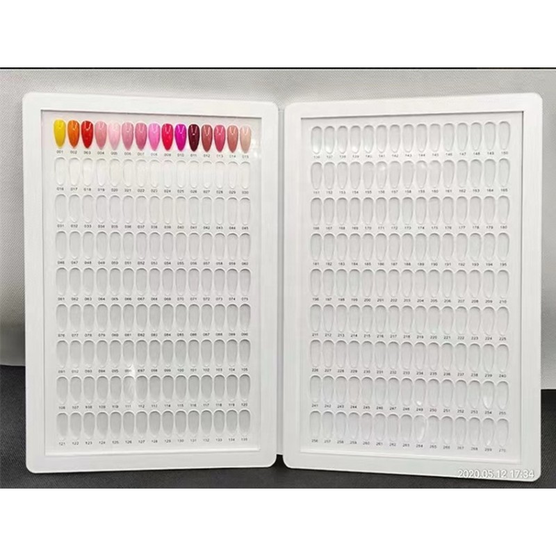 120/180/200 Colors Nail Polish Gel Color Book Board Acrylic Show Nail Color Chart Book Display Card