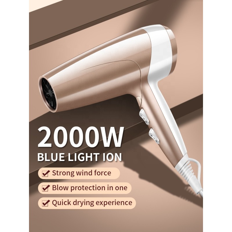 Professional OEM Salon Ionic Hair Dryer With Blue or Red Light
