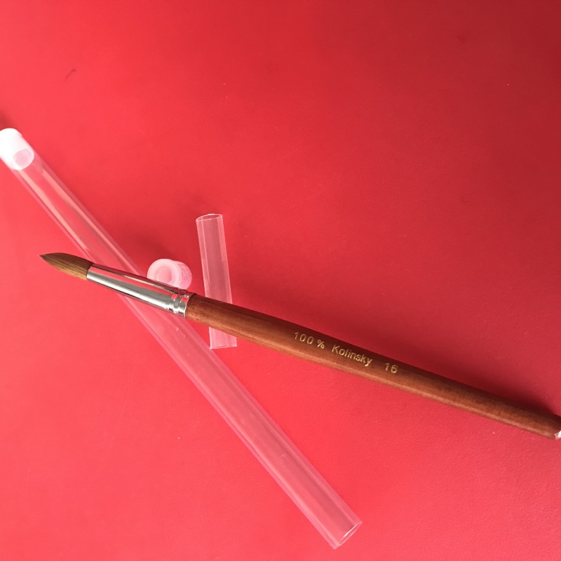 Factory Price Acrylic Nail and Gel Nail Making Wooden Handle 100%  Kolinsky Hair Nail Brush