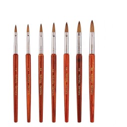 High Quality International Size 100% Kolinsky Nail Brush Germany Round  Acrylic Nail Brush