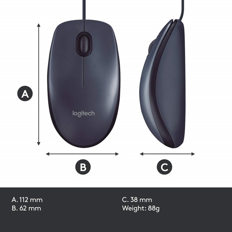 Optical Mouse Supplier - For Logitech M100 Dark