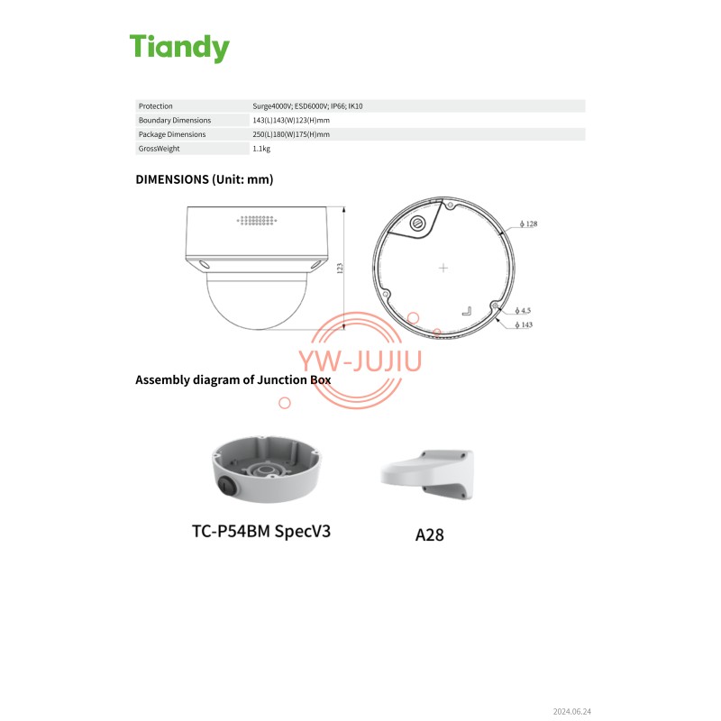 Wireless Camera Manufacturer - Tiandy 5MP WiFi Motorized