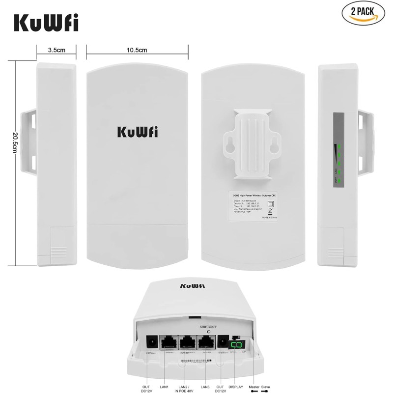 Outdoor Bridge Factory - KuWFi Pre-Programmed 5.8GHz
