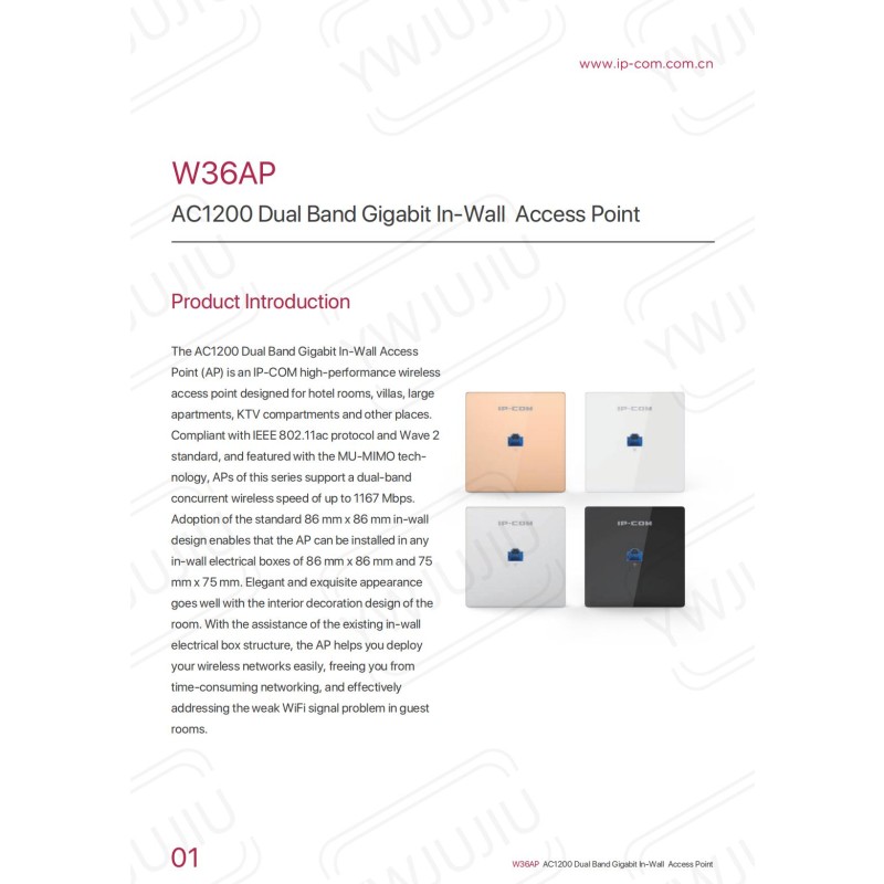 In-Wall AP Supplier - Wholesale IP-COM W36AP