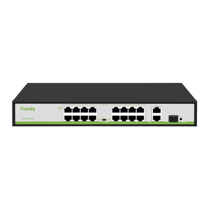 POE Switch Manufacturer - Tiandy 16 Ports PoE Switch