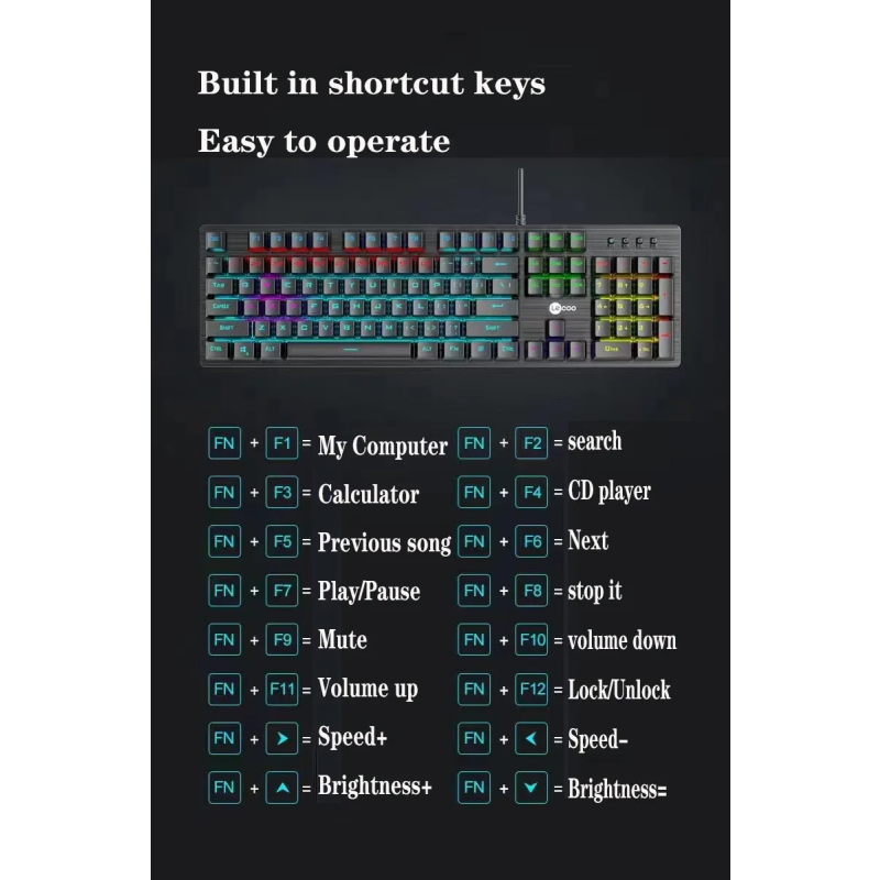 Mechanical Keyboard Supplier - LECOO GK302 104