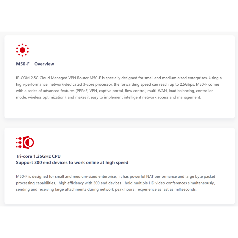 Firewall Router Factory - IP-COM M50-F 2.5G
