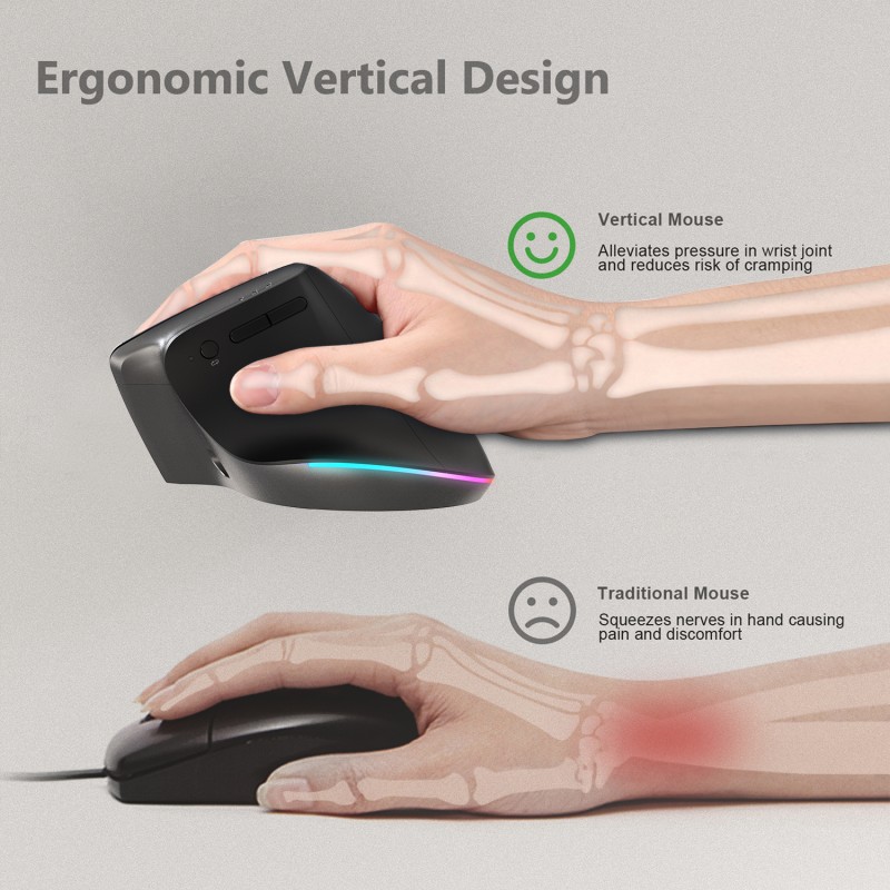 Wireless Mouse Factory - Hot Sale MX Receiver 6D Vertical Optical