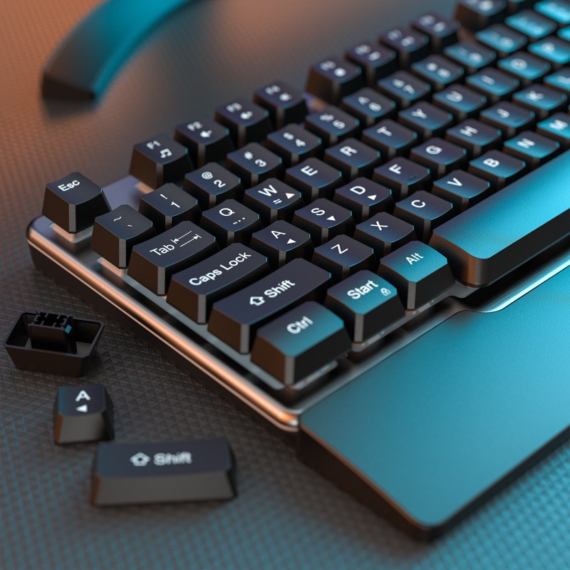 Gaming Keyboard Manufacturer - 104 Key Silent Mechanical Feel RGB
