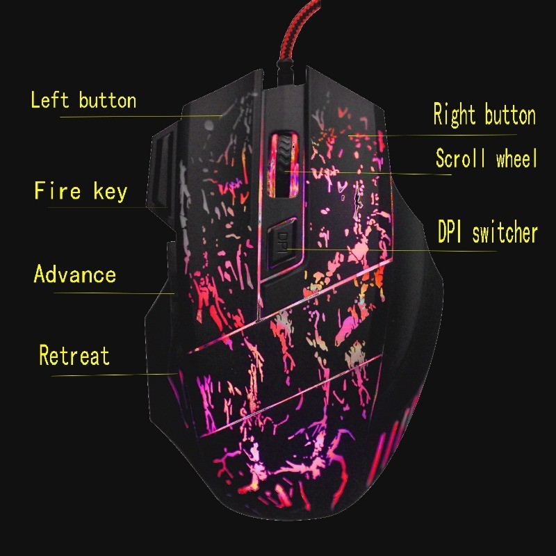 Gaming Mouse Manufacturer - In Stock 7D High DPI LED Rainbow