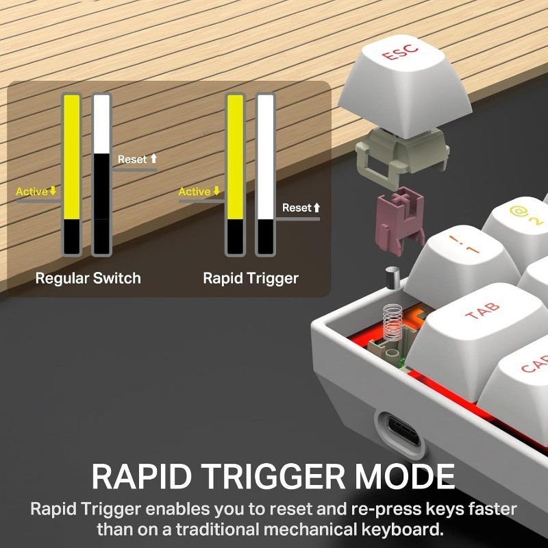 Mechanical Keyboard Manufacturer - K617 Rapid Trigger 8K 68 Keys