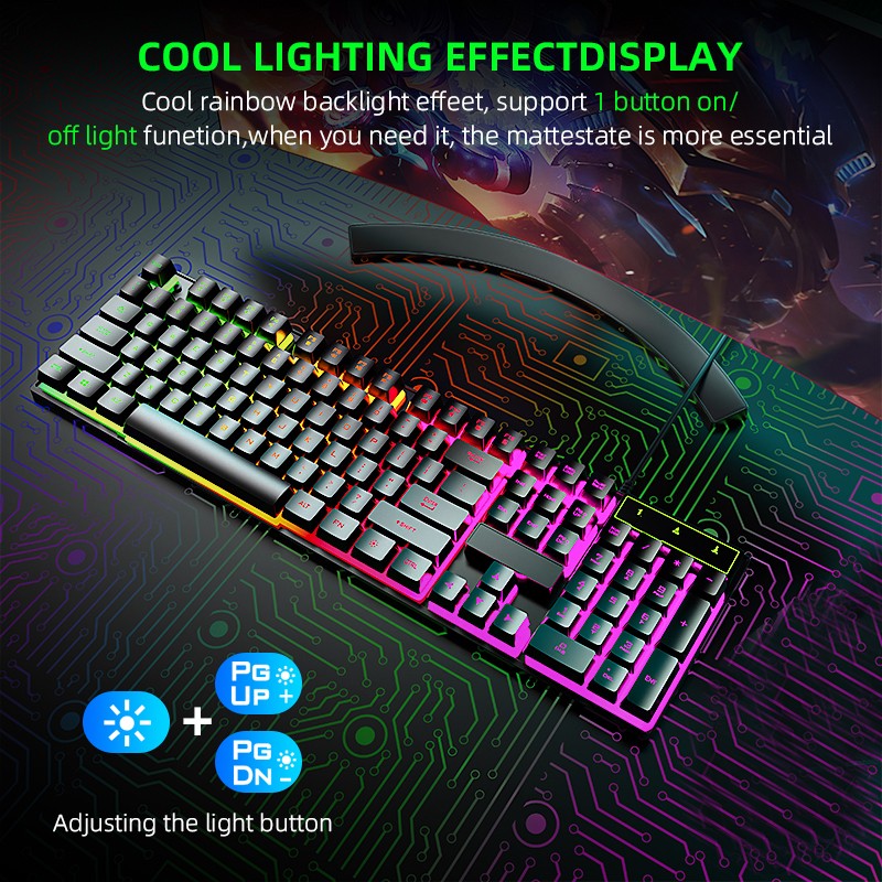 Gaming Keyboard Manufacturer - Hot Sale Backlit Membrane 104 Keys