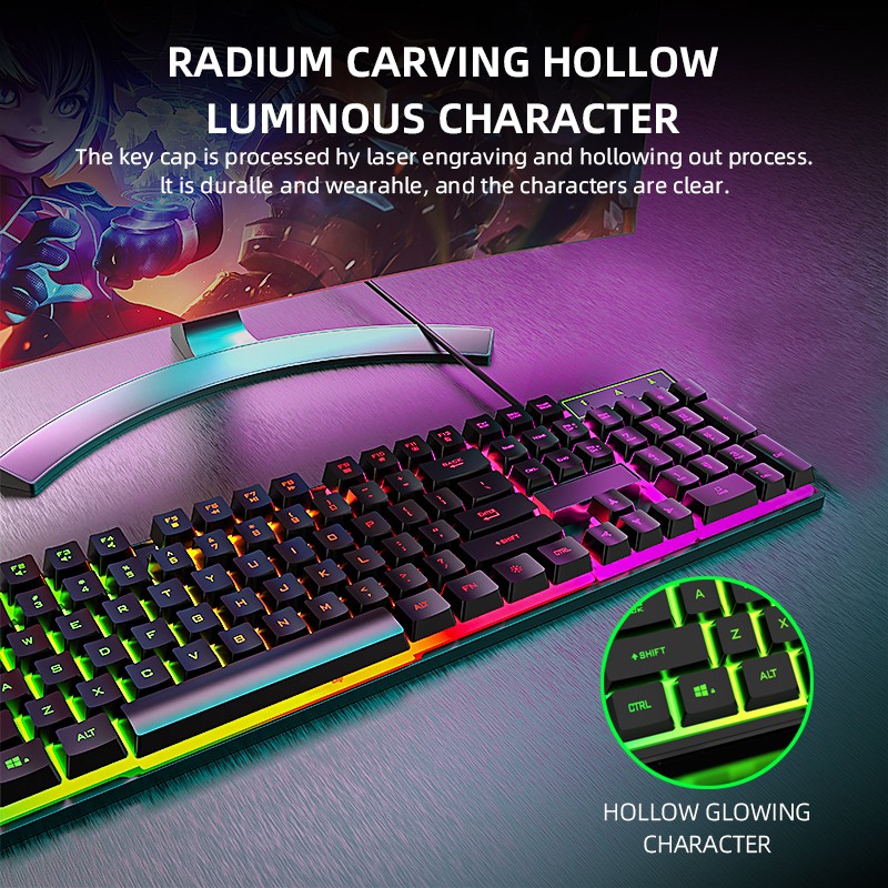 Gaming Keyboard Manufacturer - Hot Sale Backlit Membrane 104 Keys