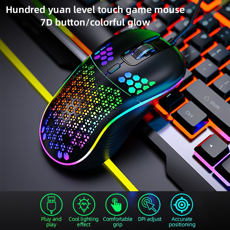 Gaming Mouse Factory - Hot Sale Honeycomb RGB Lightweight Ergo