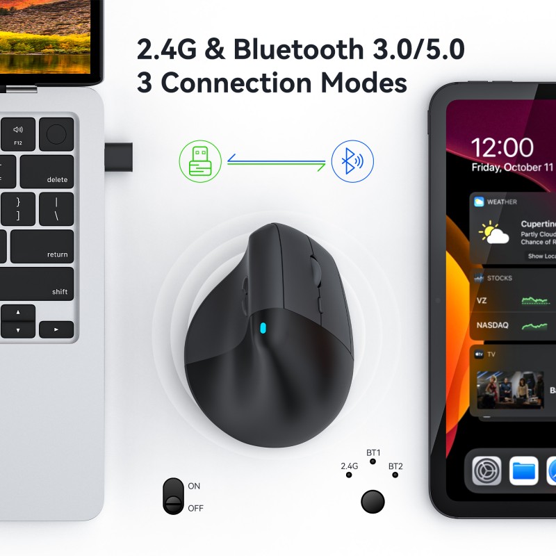 Wireless Mouse Manufacturer - Wireless Lift 2.4G Bluetooth Dual Mode