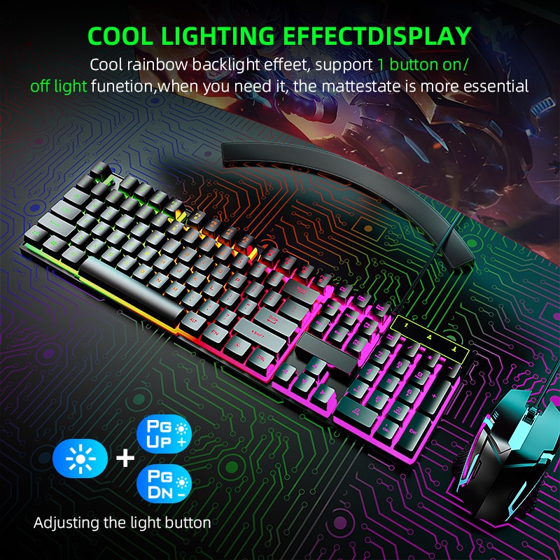 Keyboard Mouse Combo Factory - Hot Sale Backlit USB Wired Combo