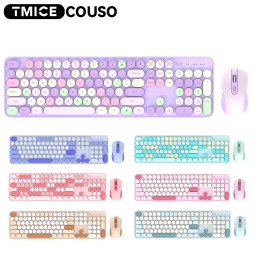 Keyboard Mouse Combo Manufacturer - Cute Pink 104 Keys Typewriter