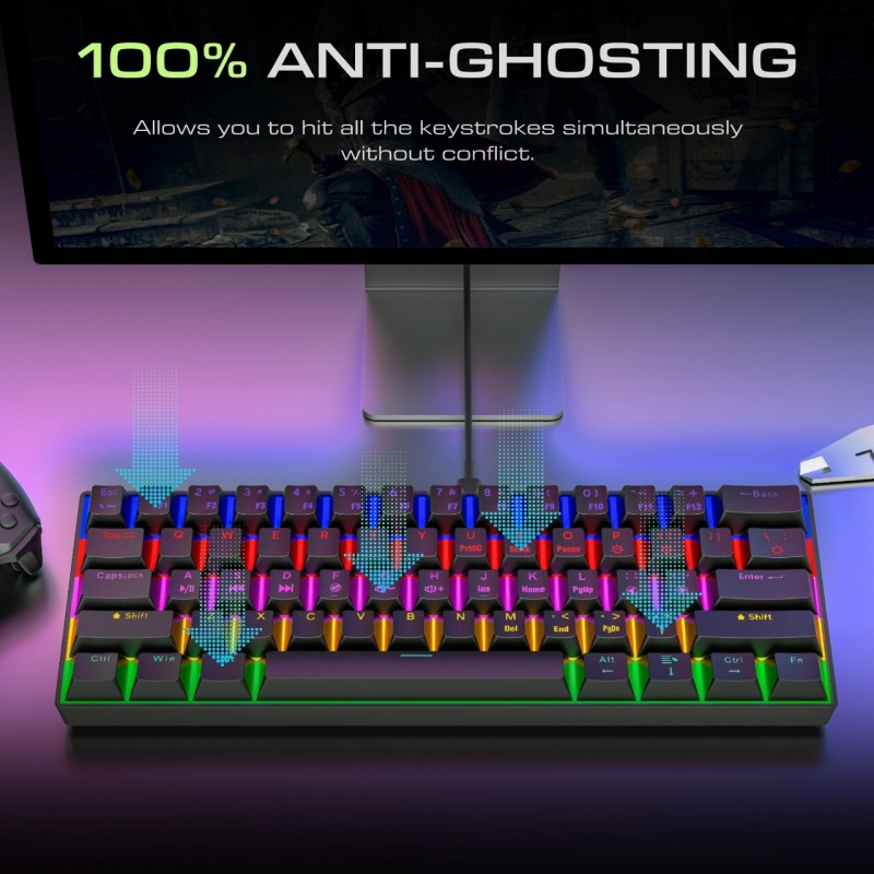 Mechanical Keyboard Factory - 61 Keys Anti Ghosting Ultra Compact