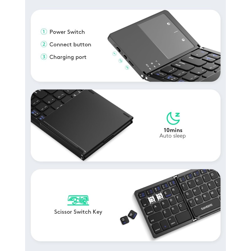 Folding Keyboard Supplier - Black Layout Promotion