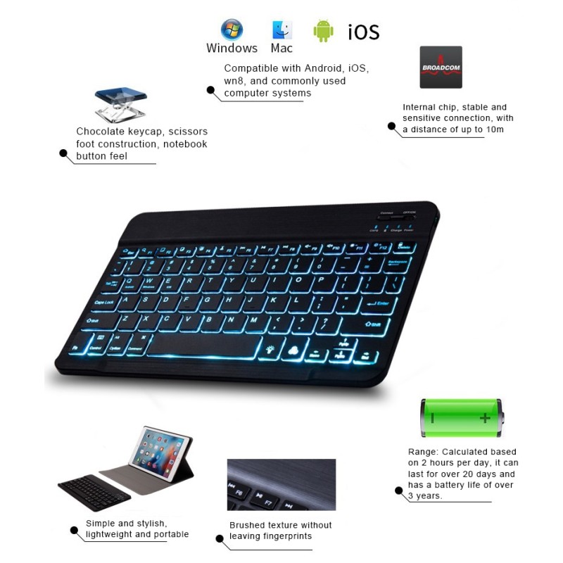Bluetooth Keyboard Supplier - Portable 78 Keys Slim