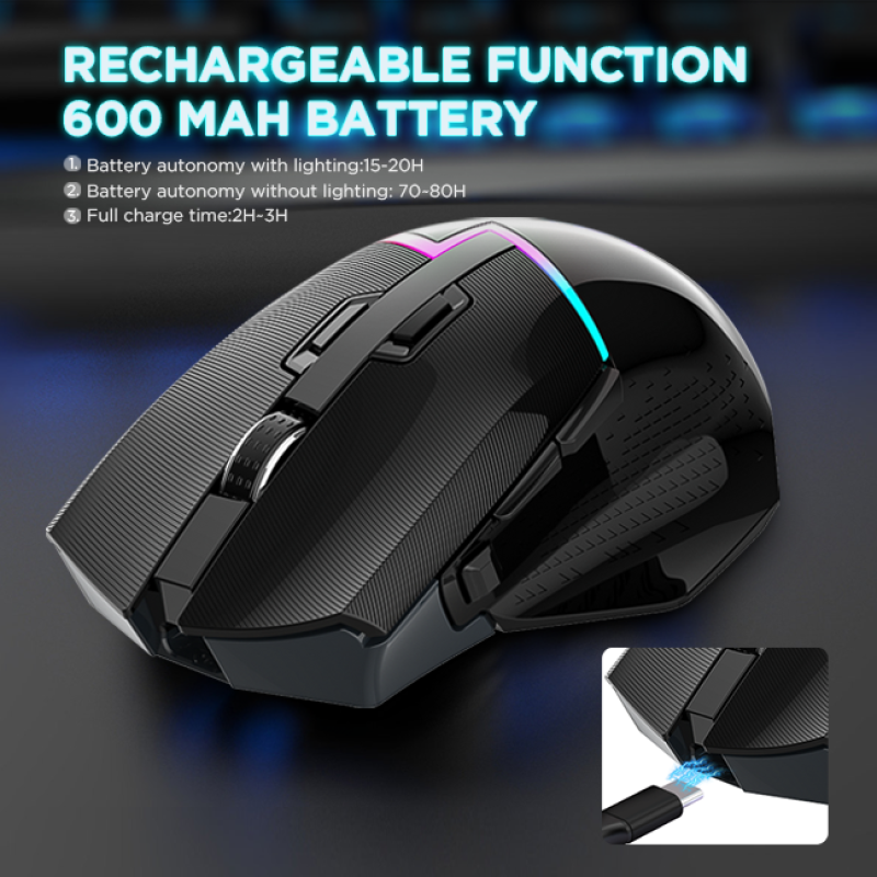 Gaming Mouse Manufacturer - Pixart 3311 Wireless RGB Optical ABS
