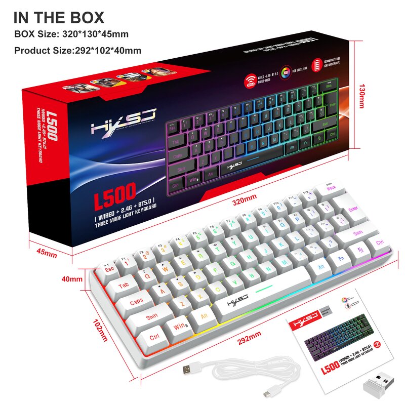 Gaming Keyboard Manufacturer - HXSJ L500 Compact 60%